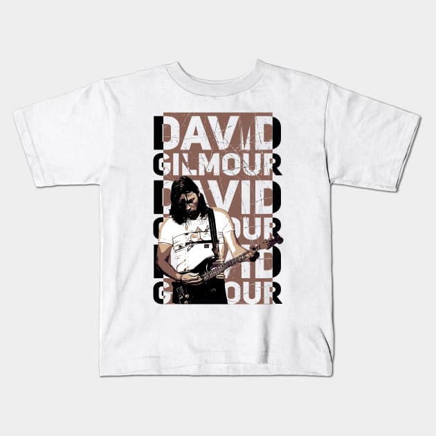 David gilmour, brown | vintagemusic Kids T-Shirt by Degiab